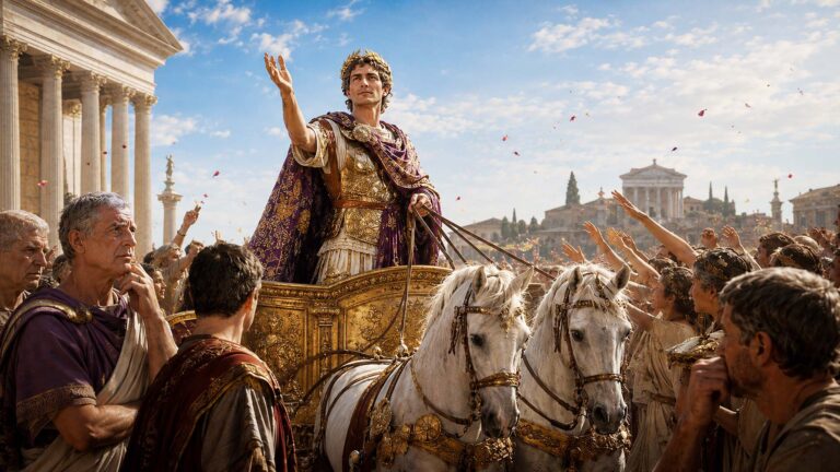 Roman hero with charriot